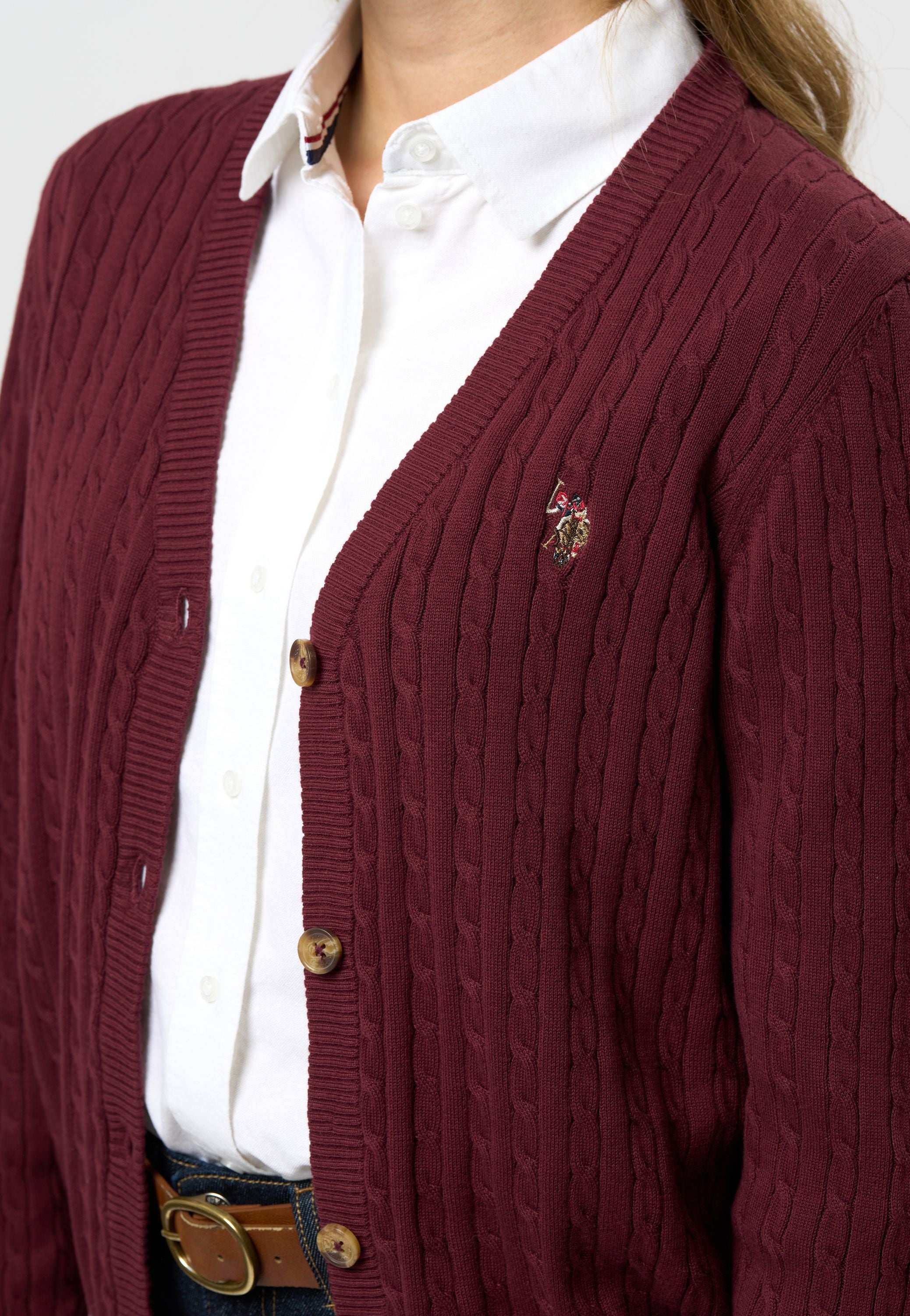 UWGill Cable Knit Cardigan